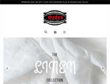 Tablet Screenshot of dudesboutiqueonline.com